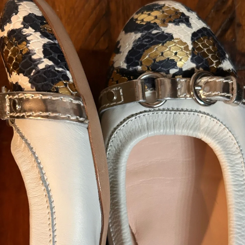 AGL Leather Flats with Leopard Cap Toe - Picture 9 of 12